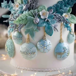 Molde silicona para fondant bolas de Navidad - Karen Davies
