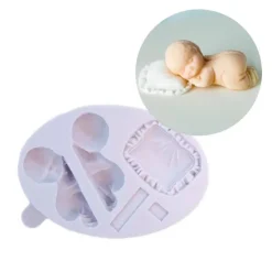 Molde silicona para fondant bebé y almohada - Karen Davies
