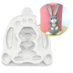 Molde silicona para fondant conejo de Pascua - Katy Sue Designs