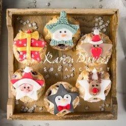 Molde silicona para fondant estrellas de Navidad - Karen Davies