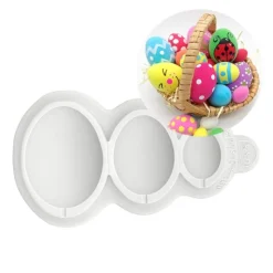 Molde silicona para fondant 3 huevos de Pascua - Katy Sue Designs