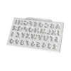 Molde silicona para fondant letras mayúsculas y números - Katy Sue Designs