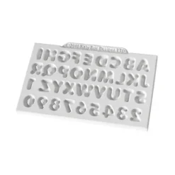 Molde silicona para fondant letras mayúsculas y números - Katy Sue Designs