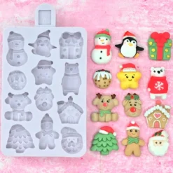 Molde silicona para fondant Navidad - Karen Davies