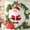 Molde silicona para fondant Papá Noel, reno y muñeco de nieve - Karen Davies