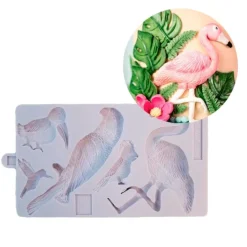 Molde silicona para fondant pájaros tropicales - Karen Davies