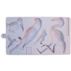 Molde silicona para fondant pájaros tropicales - Karen Davies