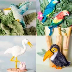 Molde silicona para fondant pájaros tropicales - Karen Davies