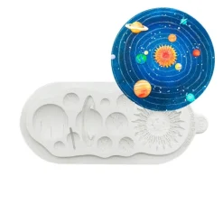 Molde silicona para fondant planetas - Katy Sue Designs