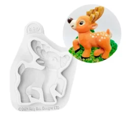 Molde silicona para fondant reno de Navidad - Katy Sue Designs