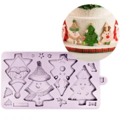 Molde silicona para fondant árboles de Navidad - Karen Davies