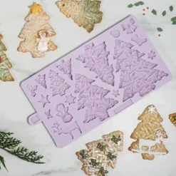 Molde silicona para fondant árboles de mimbre Navidad - Karen Davies