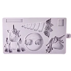 Molde silicona para fondant unicornios - Karen Davies
