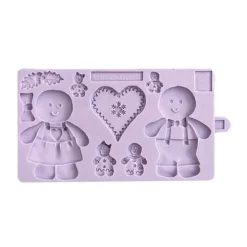 Molde silicona para fondant y galletas muñecos de jengibre - Karen Davies