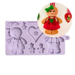 Molde silicona para fondant y galletas muñecos de jengibre - Karen Davies