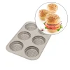 Molde silicona perforado para 6 panes de hamburguesa 8 cm - Silikomart
