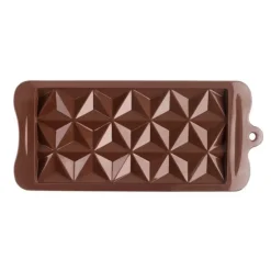Molde silicona tableta de chocolate pirámide - Ibili