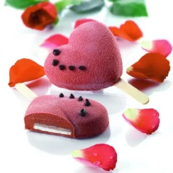 Moldes para 4 helados corazón (2) - Silikomart