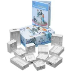 Moldes para 4 personas familia de fondant 3D - PME