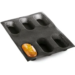 Moldes silicona microperforados 6 cavidades Mini Plum cakes 9,5 x 4 cm AirPlus (2) - Silikomart