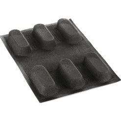 Moldes silicona microperforados 6 cavidades Mini Plum cakes 9,5 x 4 cm AirPlus (2) - Silikomart