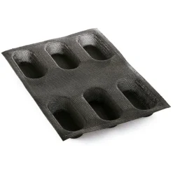 Moldes silicona microperforados 6 cavidades Mini Plum cakes 9,5 x 4 cm AirPlus (2) - Silikomart