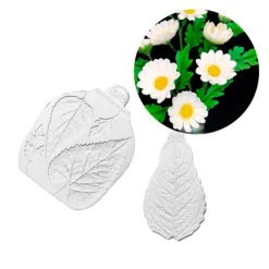 Moldes silicona para fondant hojas de girasol y margarita (2) - Katy Sue Designs