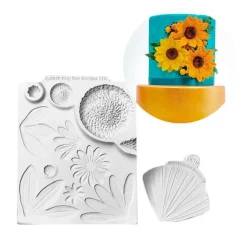 Moldes silicona para fondant girasoles y margaritas (2) - Katy Sue Designs