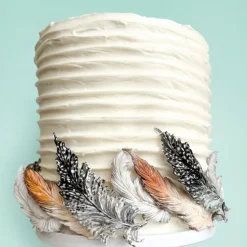 Moldes silicona para fondant plumas (2) - Katy Sue Designs