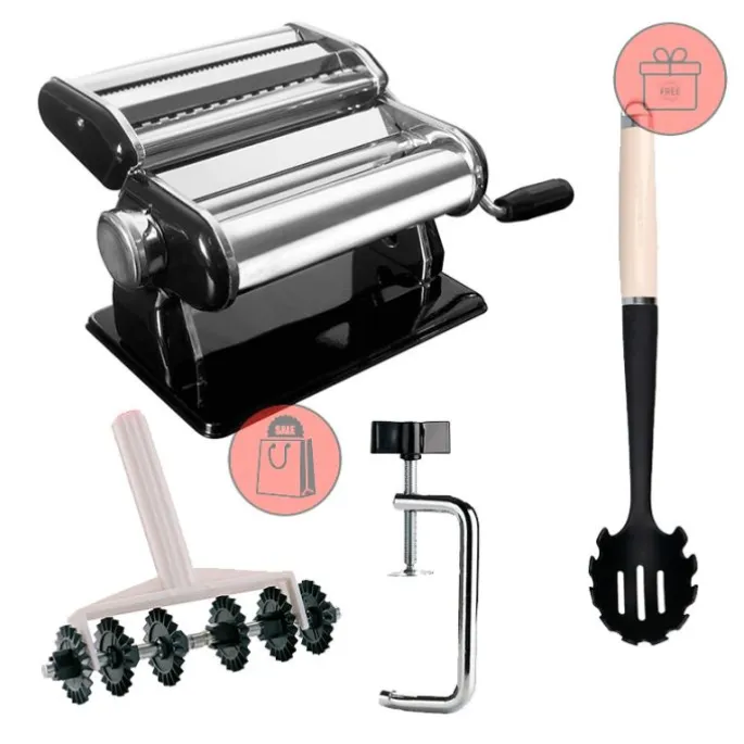 Máquina de pasta manual - Acero inoxidable - Gefu + REGALO servidor