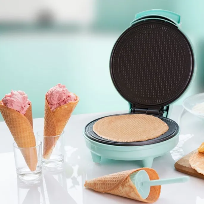 Máquina eléctrica para barquillos, conos o cucuruchos Sweet Dreams verde - Bestron