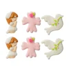 Niñas, palomas y flores de azúcar Comunión rosa (6) - Decora