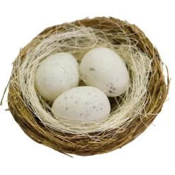Nido con huevos de colores 6 cm