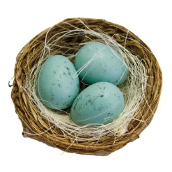 Nido con huevos de colores 6 cm
