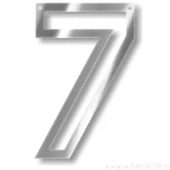 Número 7 acrílico espejo plateado - Meri Meri