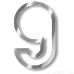 Número 9 acrílico espejo plateado - Meri Meri