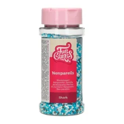 Nonpareils azul, blanco y negro 80 g - Funcakes