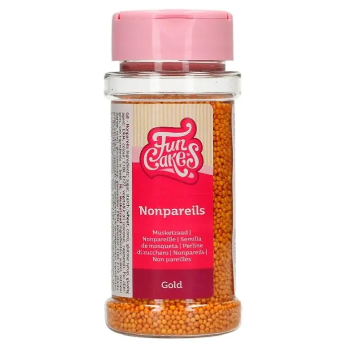 Nonpareils dorados 80 g - Funcakes