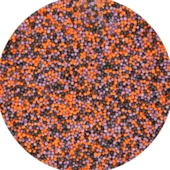 Nonpareils negros, naranjas y morados 80 g - Funcakes