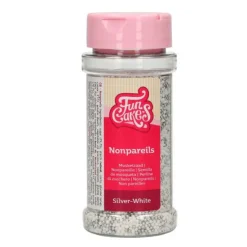 Nonpareils plata y blanco 80 g - Funcakes