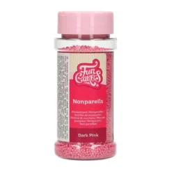 Nonpareils rosa oscuro 80 g - Funcakes
