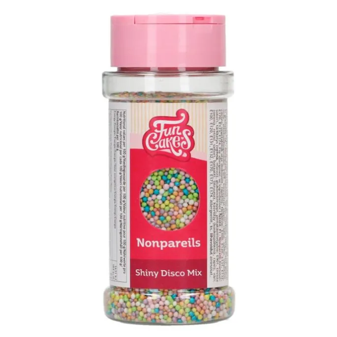 Nonpareils Shiny Disco Mix 80 g - Funcakes