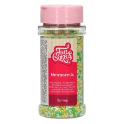 Nonpareils verde, amarillo y blanco 80 g - Funcakes