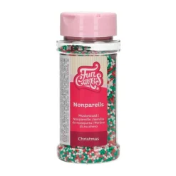 Nonpareils verdes, rojos y blancos 80 g - Funcakes