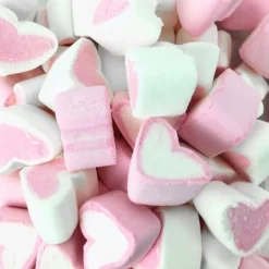 Nubes de azúcar corazones rosas y blancos (125 uds) - Sin gluten - Fini