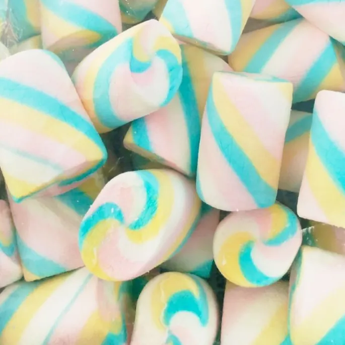 Nubes de azúcar de colores arcoíris (125 uds) - Sin gluten - Fini