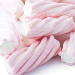 Nubes de azúcar estriadas rosas y blancas (125 uds) - Sin gluten - Fini
