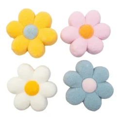 Nubes de azúcar flores de colores (12) - PME