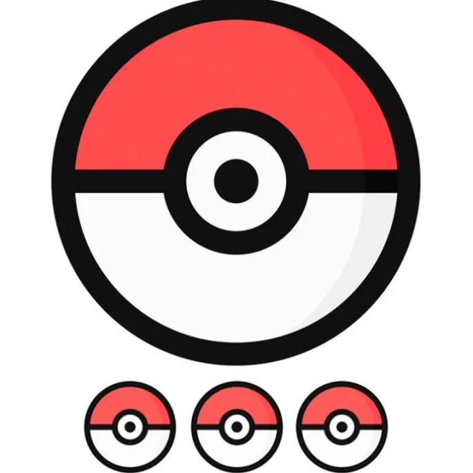 Oblea bola de Pokémon Poké Ball 20 cm - María Lunarillos