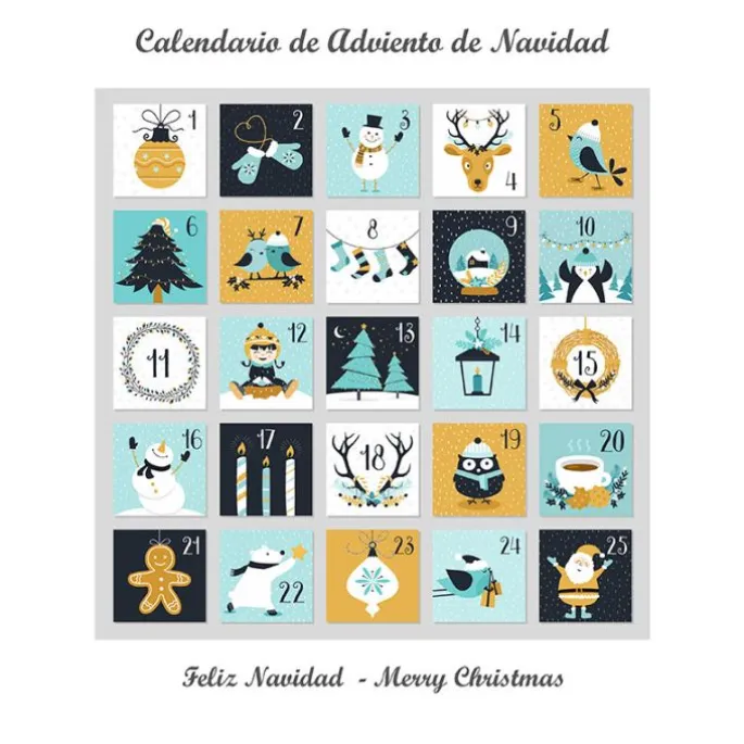 Oblea calendario de adviento - María Lunarillos